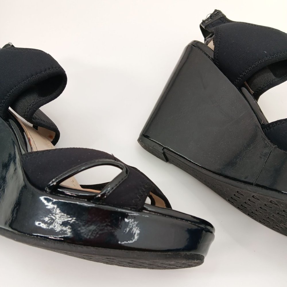 ADRIENNE VITTADINI BLACK PLATFORM SANDALS SIZE 7.5M - Picture 9 of 16